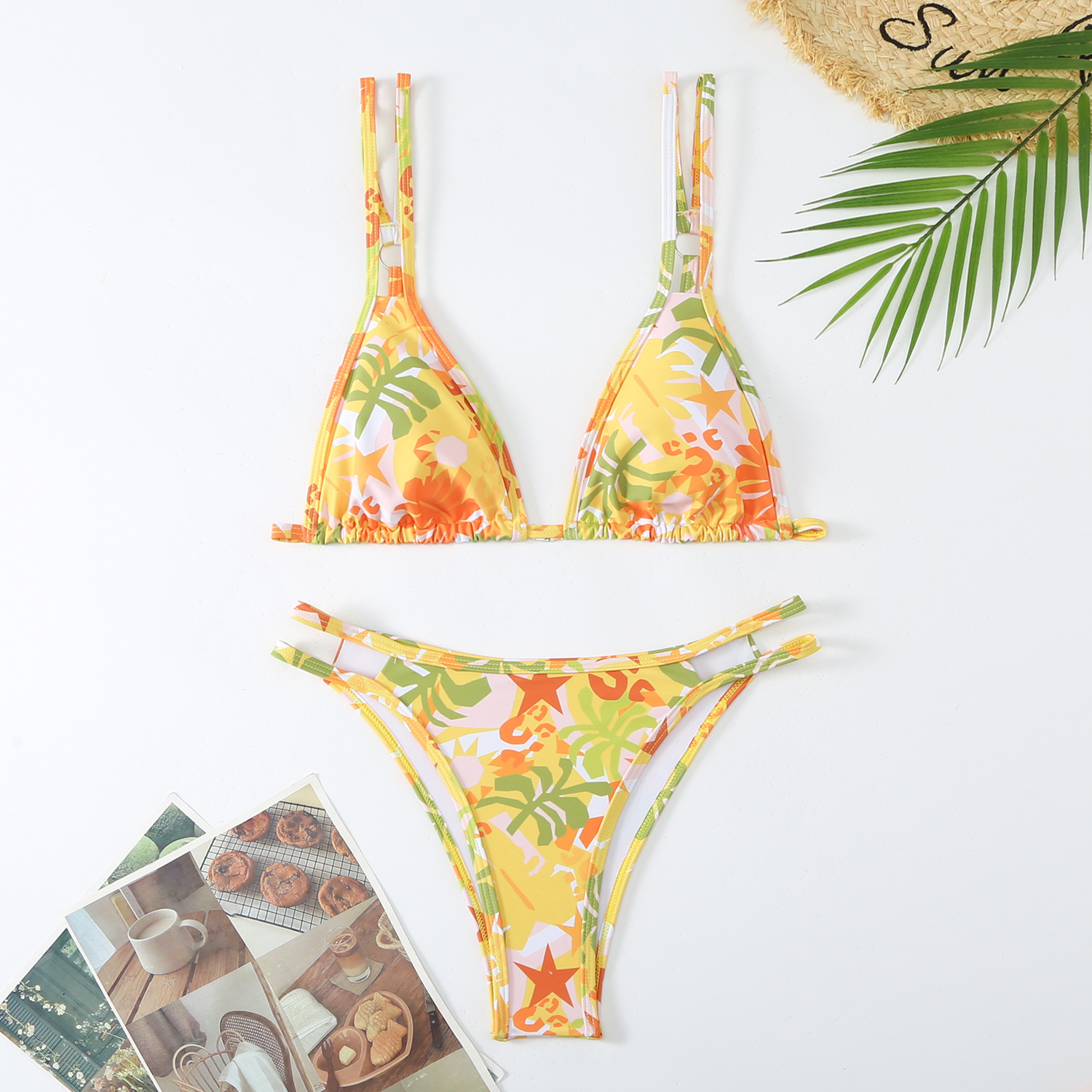 Mujeres Floral Ditsy Juego De 2 Piezas Bikinis Traje De Baño display picture 20