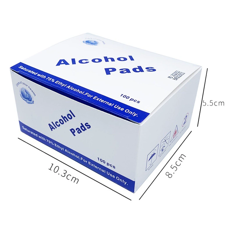 Одноразовые спиртовые салфетки для очков и экранов телефонов, в индивидуальной упаковке, 100 штук, портативные и стерилизирующие.
