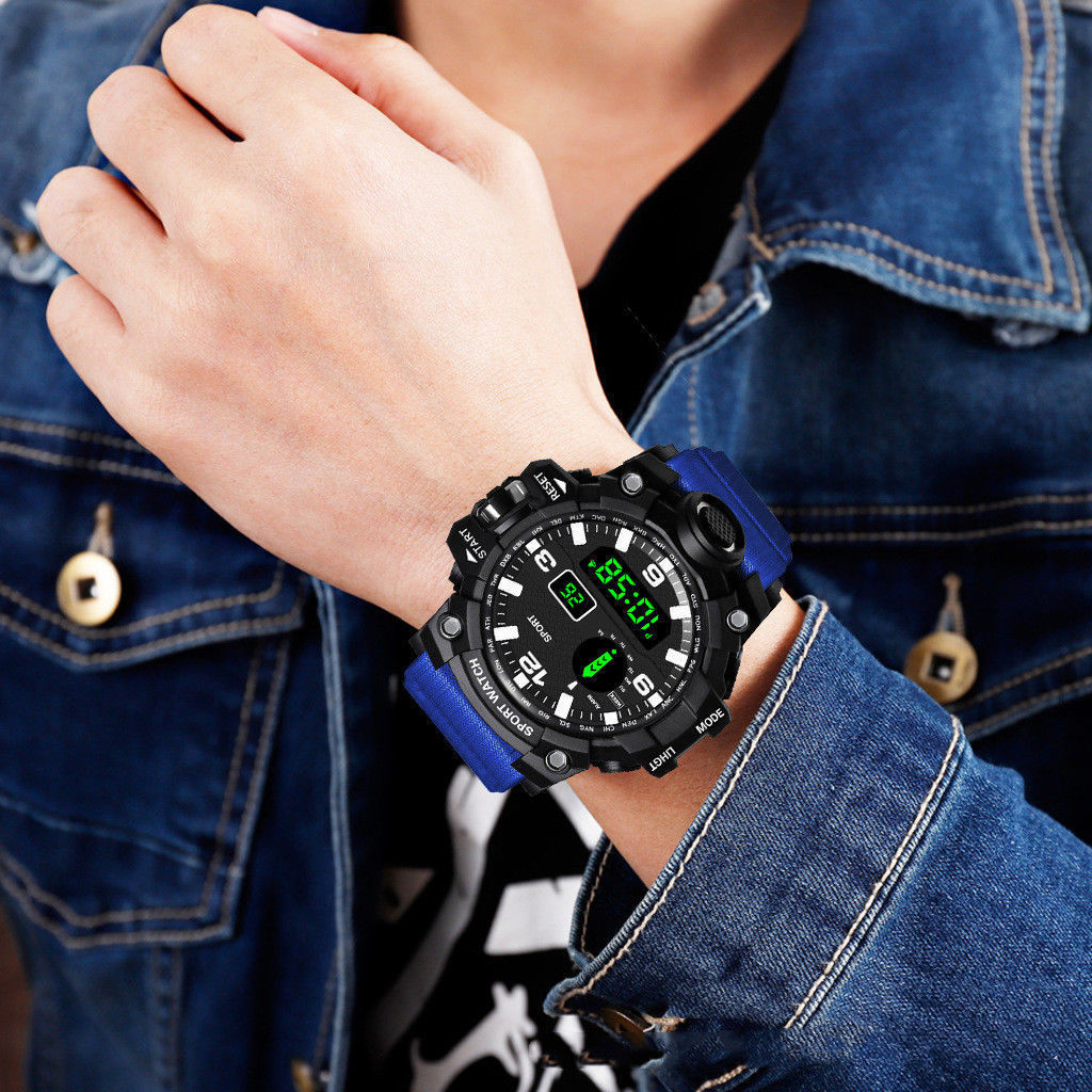 Men's and women's hot-selling Amazon cross-border fashion trend personalized sports electronic watch large screen