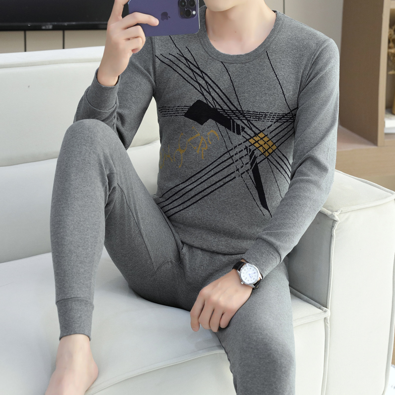 822 그레이 라운드넥 [순면 속옷세트]