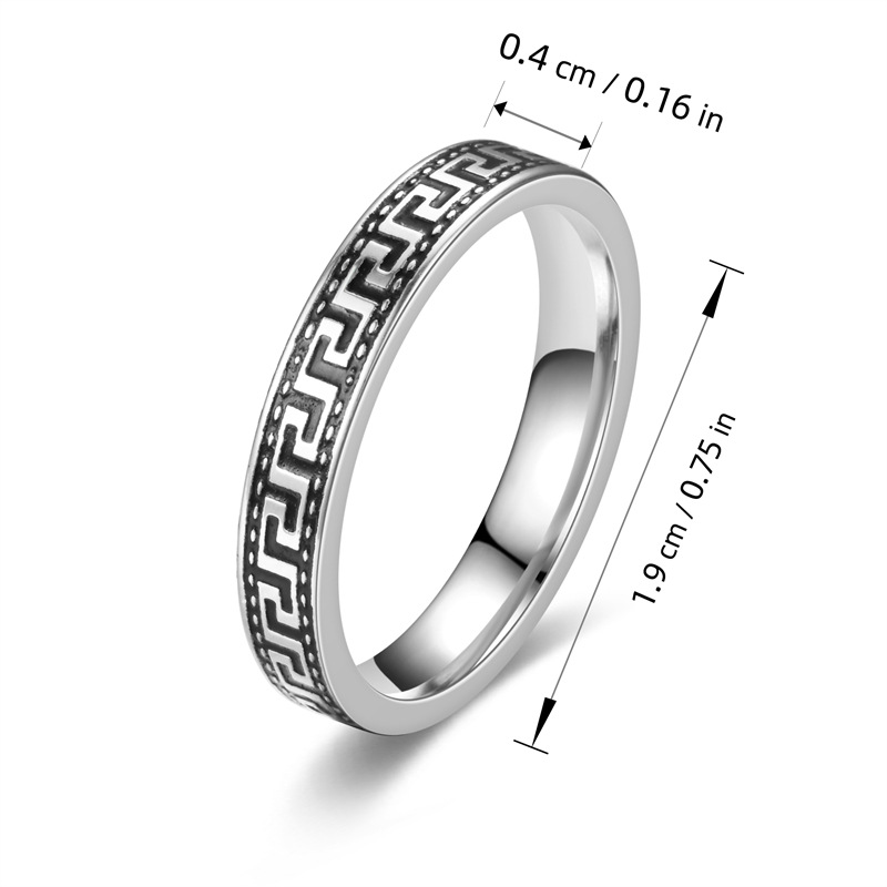 Simple Style Geometric 304 Stainless Steel Plating Men's Rings Men Band Rings display picture 10