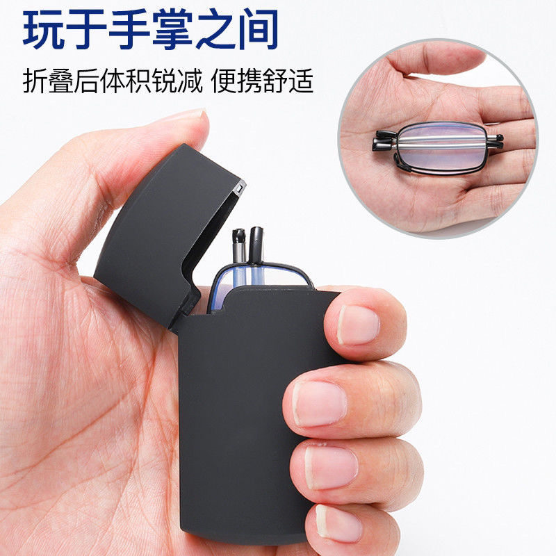 折叠老花镜防蓝光老花眼镜天线放大镜伸缩腿弹弓reading glasses