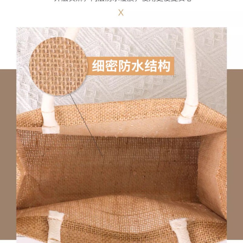 既製品のヴィンテージ風麻布バッグ、無地の彩り付け可能な大容量麻布バッグ、カスタムメイドのシンプルなトート麻布バッグ|undefined