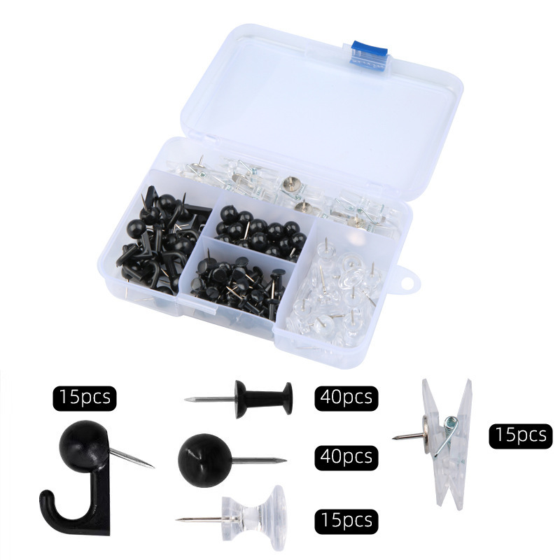 Combinación de clip de chincheta creativo multifuncional de color transparente de Rockfield Juego de tachuelas de foto de mapa de tablero de corcho