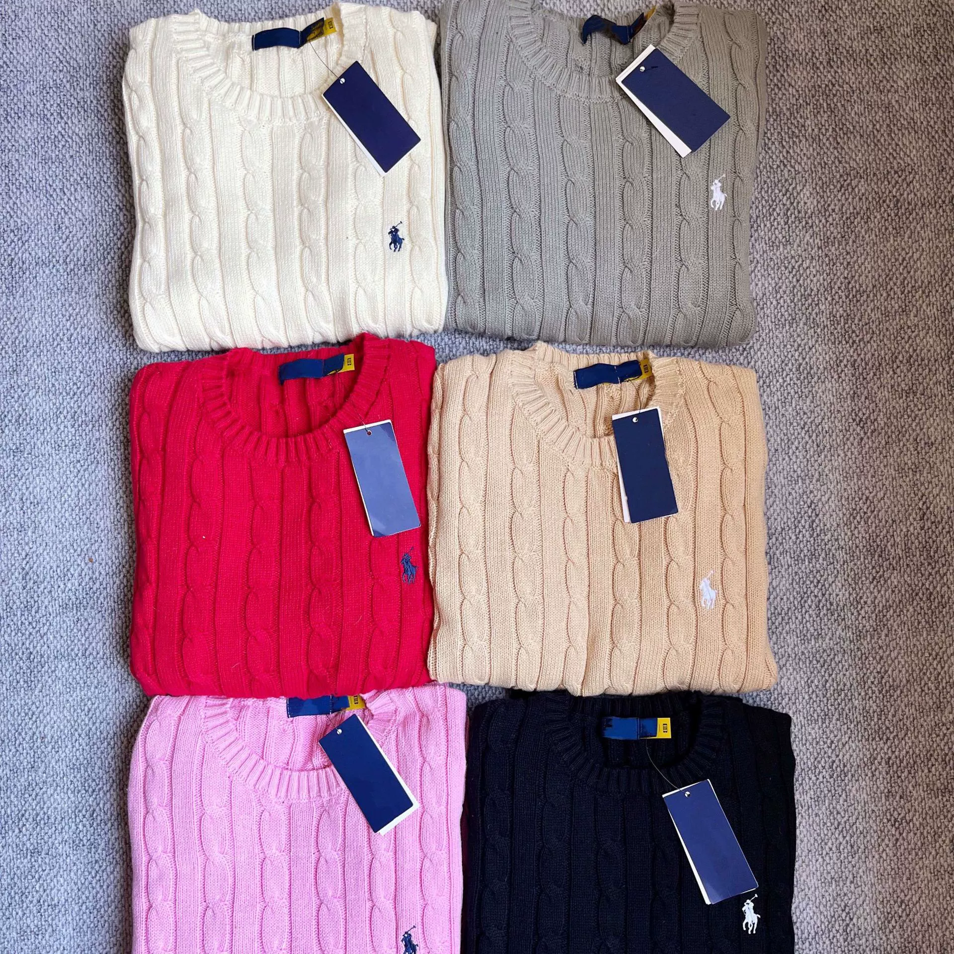 Высокое качество подметание пони вышивка дамы с круглым вырезом с длинным рукавом свитер свитер свитер свитер повседневный дикий