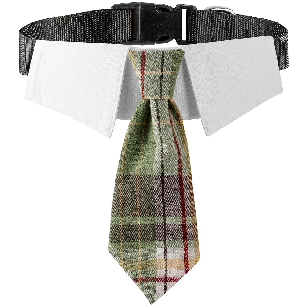 Tanpopo corbata de Navidad collar de tela escocesa para mascotas accesorios de ropa para perros pequeños, medianos y grandes corbata de perro Toalla de triángulo