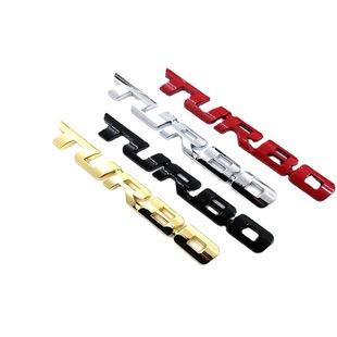 Modified TURBO car sticker metal logo car tail logo car logo turbocharged TURBO side logo stereo