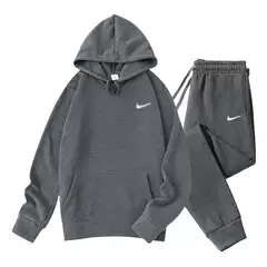 Cross-border European and American Leisure Sports Men's Sweat suit Autumn and Winter fleece-lined Fashion Brand Foreign Trade Sweat Pants Two-piece Set