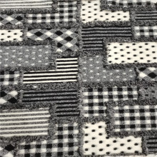 现货毛呢拼接乞丐补丁秋冬服装家纺毛毯面料