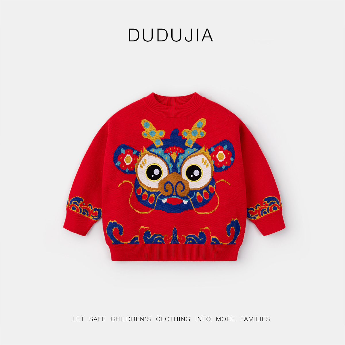 Prendas de punto para bebés invierno Año Nuevo Niño Dragón año suéter ropa de invierno niñas Año Nuevo saludo camisa de fondo año nuevo para niños top
