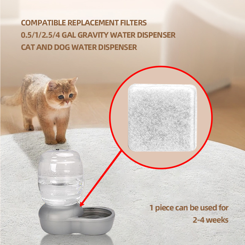 厂家直供宠物饮水机过滤棉16个装 猫狗饮水机活性炭树脂滤芯