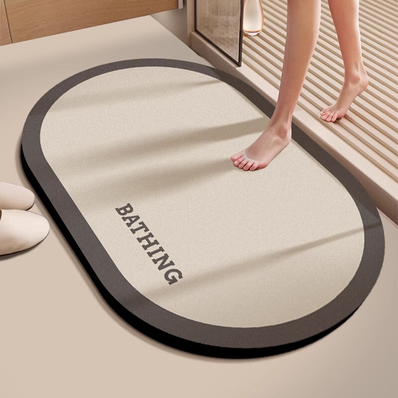 Simple Bathroom Floor Mat, Bathroom Diatom Mud Quick-Drying Non-Slip Water-Absorbent Toilet Door Bathroom Stain-Resistant Foot Mat Simple Bathroom Floor Mat, Bathroom Diatom Mud Quick-Drying Non-Slip Water-Absorbent Toilet Door Bathroom Stain-Resistant Foot Mat