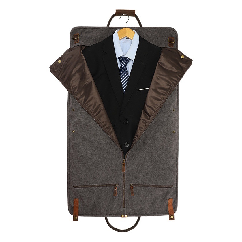 Amazon bolsa de viaje de lona de moda caliente bolsa de traje plegable informal bolsa de equipaje de mano para hombre bolsa de zapatos almacenamiento