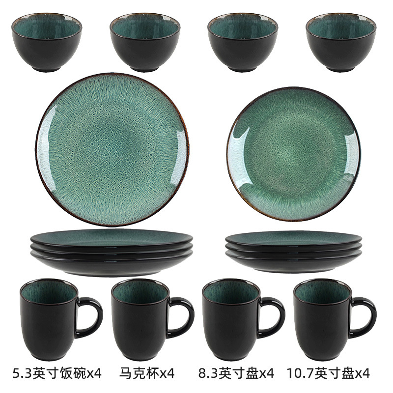 De estilo europeo Luz de lujo traje de vajilla de cerámica suministro directo de fábrica ensalada creativa tazón de fideos instantáneos hogar tazón de fideos tazón de cerámica simple