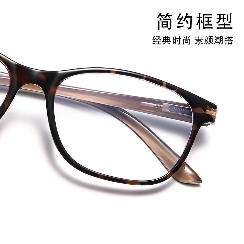 Moda gafas viejas transfronterizas piernas de resorte simple envueltas de flores HD anti-luz azul para jóvenes de mediana edad viejas gafas viejas