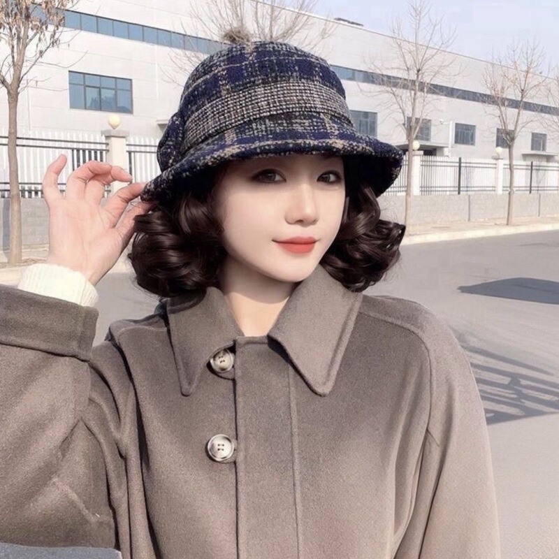 中老年人帽子女秋冬季妈妈毛呢礼帽加厚奶奶布盆帽春秋休闲渔夫帽|undefined