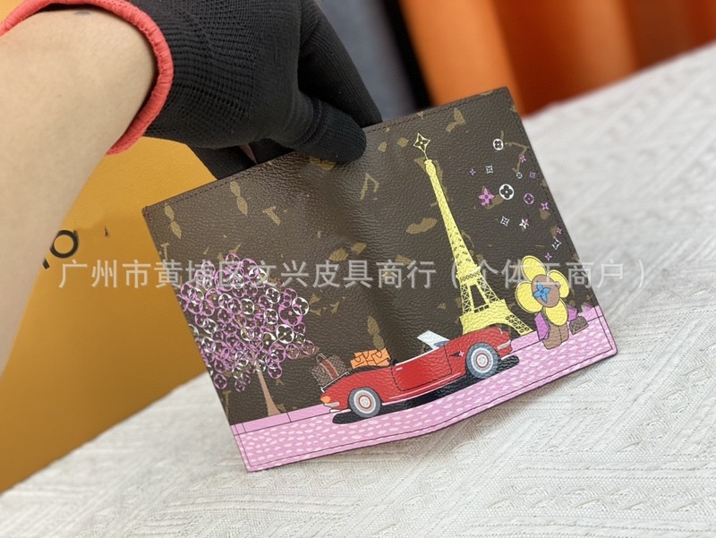 跨境外贸原版老花涂鸦护照夹经典时尚卡通印花折叠钱包证件保护套|undefined