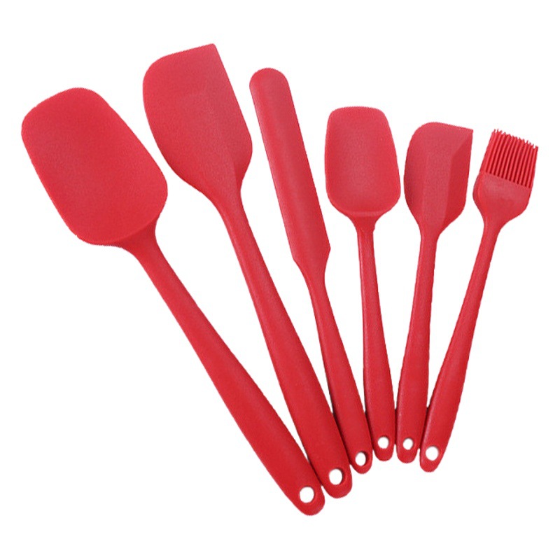 Silicone scraper six pieces suit integrated silicone scraper silicone oil brush Silicone shovel baking tool suit