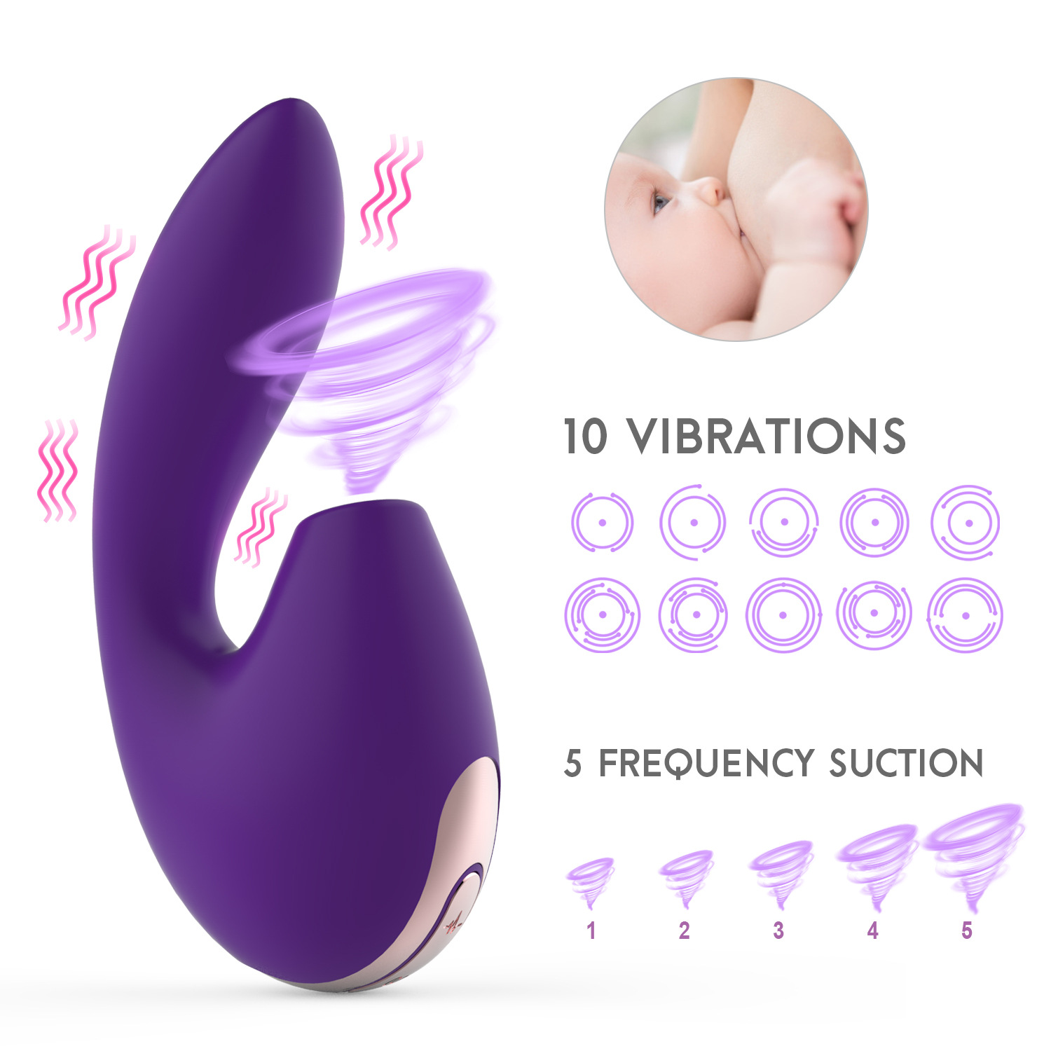 Adult sex toys charging G-spot vibration AV massage masturbation stick sucking vibration massager Amazon explosions