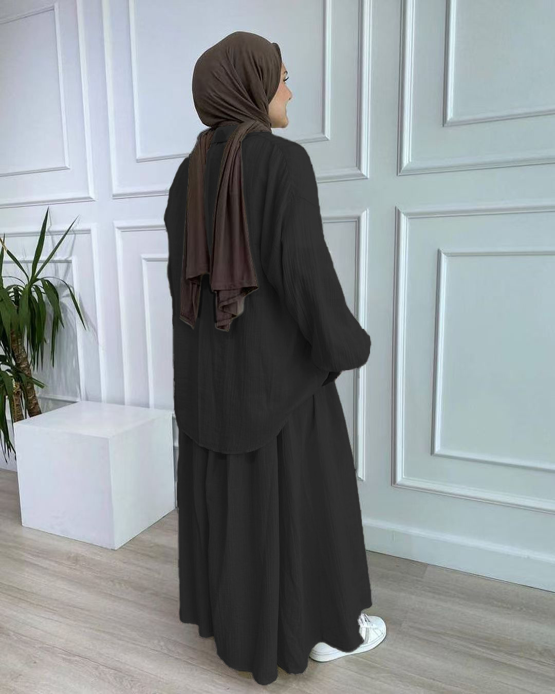 Women's Fashion Casual Suit Puff Sleeve Shirt And Skirt Set Spring Autumn New Cross Border Foreign Trade Clothing_ecoleips.com