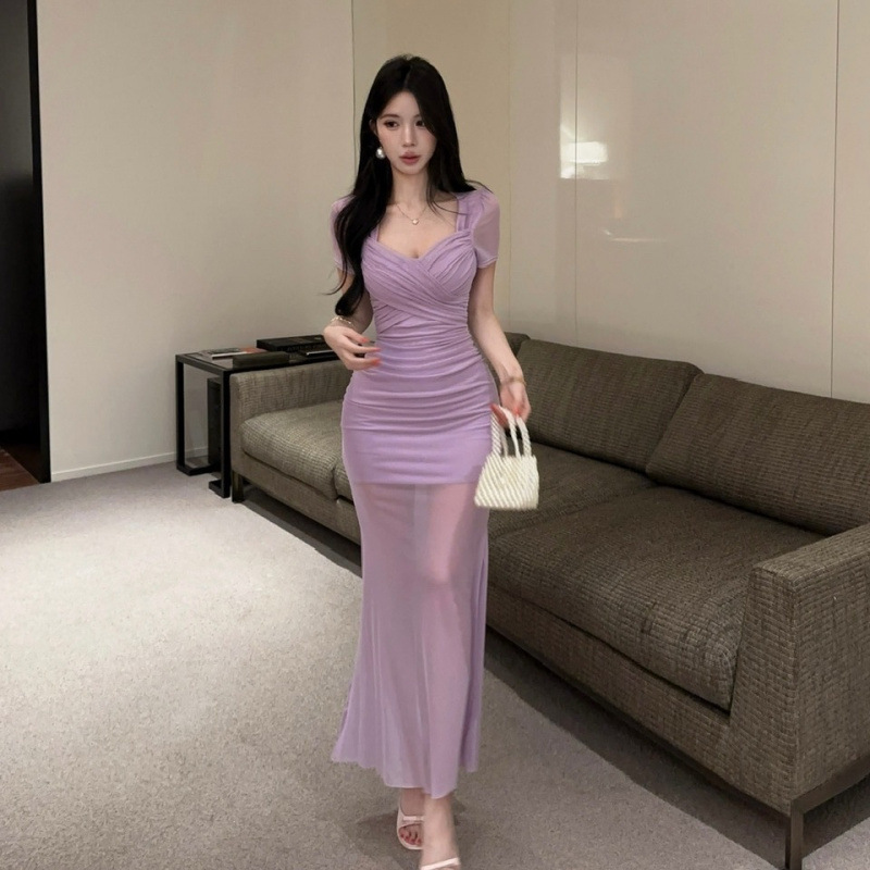 9936 New Style Sexy Low-Cut Waist-Hugging Dress, Soft-Style Ktv Nightclub Spa Technician Work Uniform Evening Dress 9936 New Style Sexy Low-Cut Waist-Hugging Dress, Soft-Style Ktv Nightclub Spa Technician Work Uniform Evening Dress