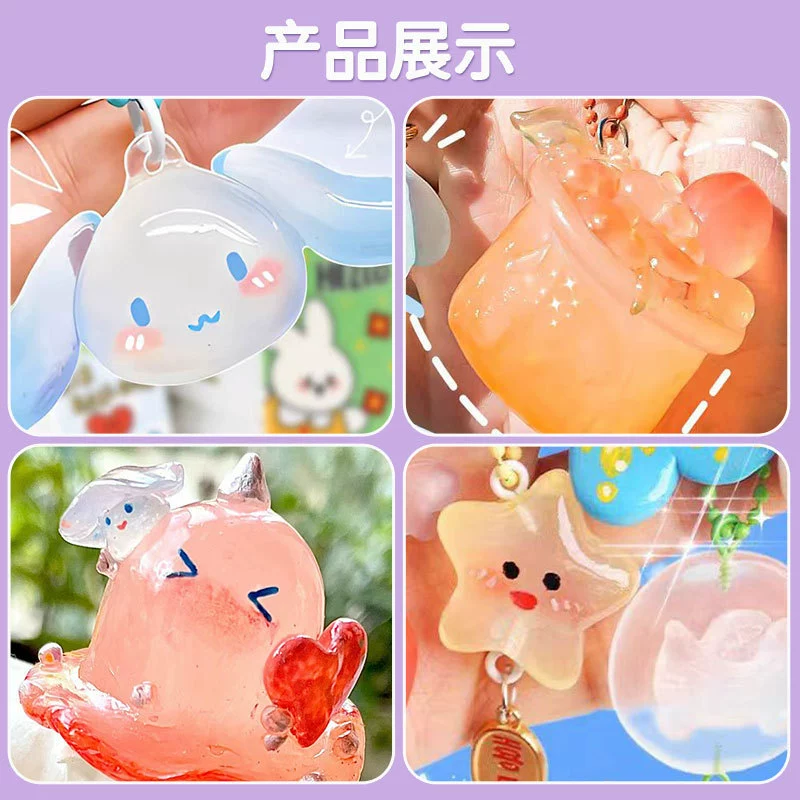 Glue handmade, set, transparent clay, pendant, full set