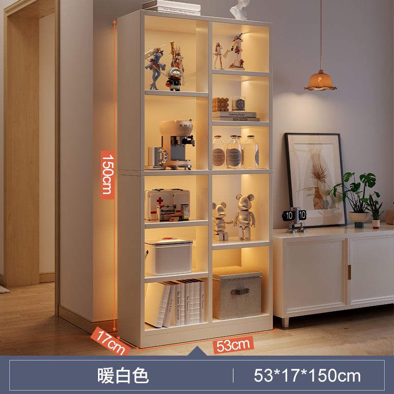 [경제형 모델 - 5단] 53*150cm - 웜화이트 [백패널 없음]