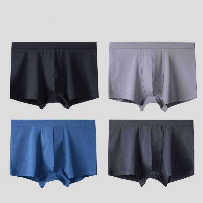 Хлопковые боксерские шорты, плюс размер (2XL–6XL), дышащий клапан U-подкладка, эластичный комфорт