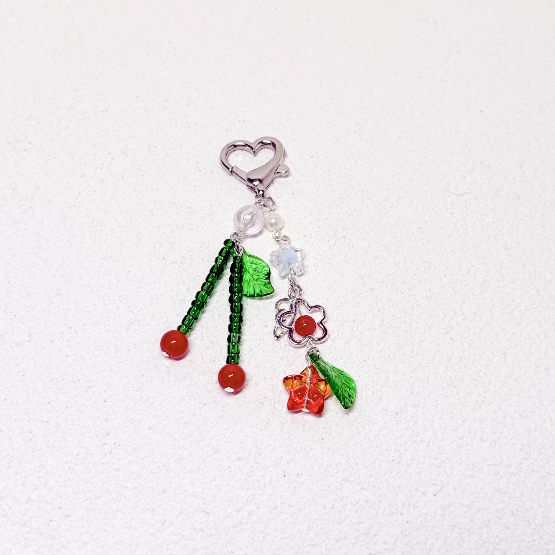 Cute Alloy Resin Star Cherry Unisex Bag Pendant Keychain display picture 6