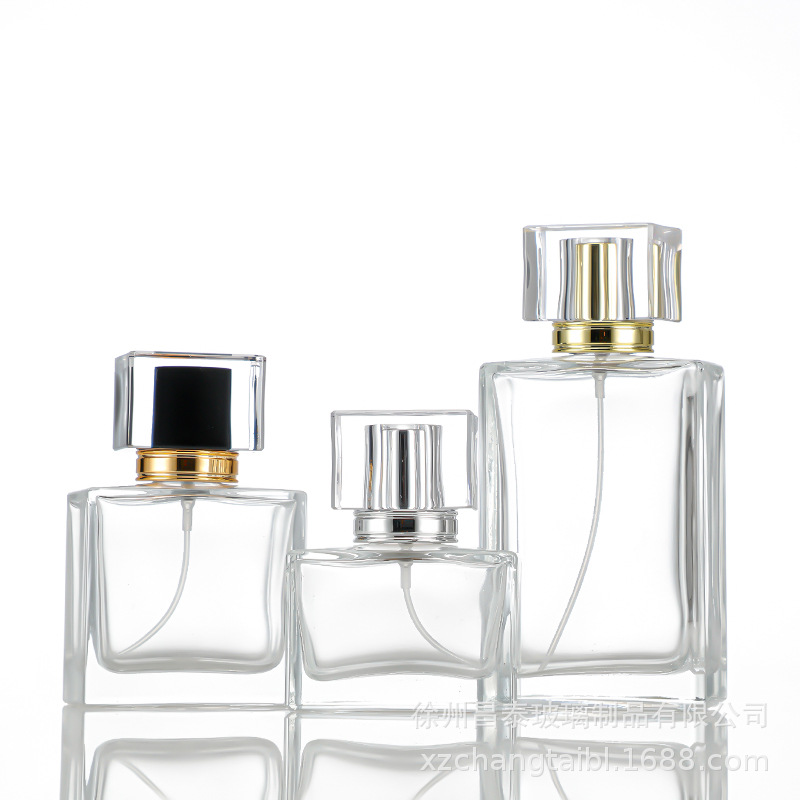 high quality glass square perfume