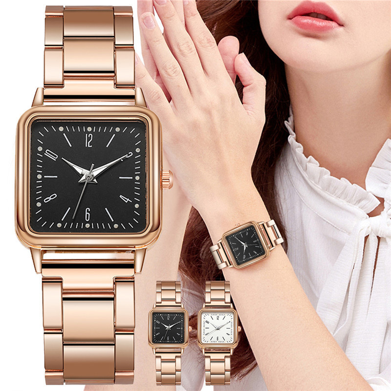 New Digital Steel Band Luminous Men's and Women's Watches Steel Band Square Watches Women's Watches Supply Spot One Piece Drop Shipping