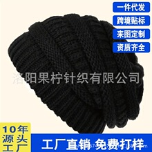 跨境电商亚马逊欧洲适用于C贴标针织保暖帽子秋冬外贸户外毛线帽