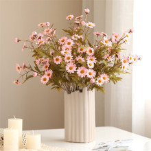 仿真秋色小雏菊 家居装饰花绢布野菊花 花瓶插花客厅摆件