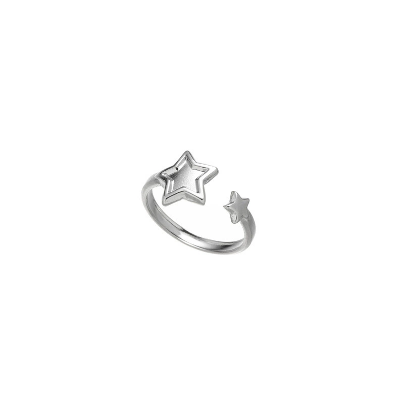 Fashionable ring stainless steel, does not fade, 750 sample gold, light luxury style