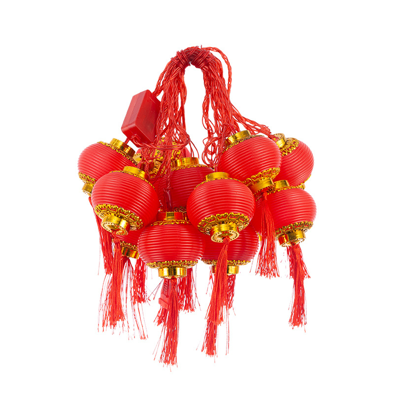 Año Nuevo Lámparas de linterna rojas de frisa Festival de Primavera Yuanxiao lámparas decorativas colgantes LED atmósfera lámparas de varios estilos linternas