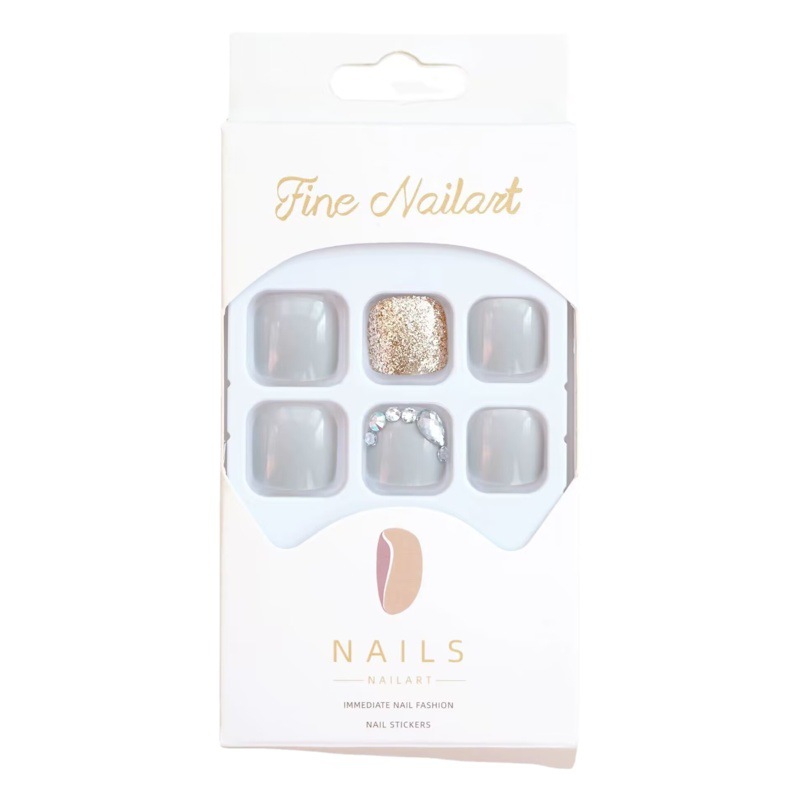 Puro deseo viento desgaste uñas pieza de uñas pegatina de uñas dedo del pie pieza de uñas acabado clavo blanco parche de uñas