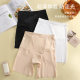 Ice Silk postpartum belly contracting hip lifting pants women's thin pressurized body shaping pants anti-exposure safety pants five-point leggings