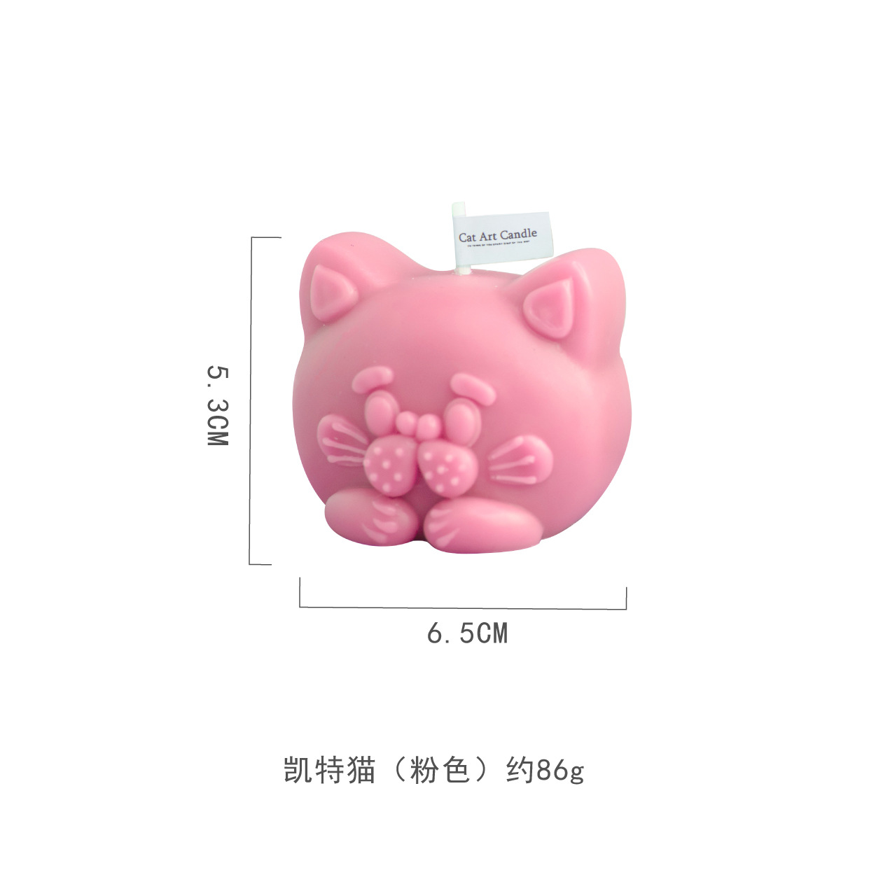 Venta caliente kate en forma de gato vela aromaterapia decoración del hogar regalo de la mano de los niños regalo de cumpleaños al por mayor rojo blanco azul verde