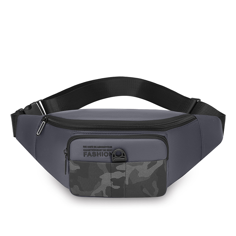 Riñonera para hombre de deportes al aire libre 2025 nuevo bolso de mensajero de un solo hombro de tela Oxford ligero bolso de pecho de ocio de varias capas