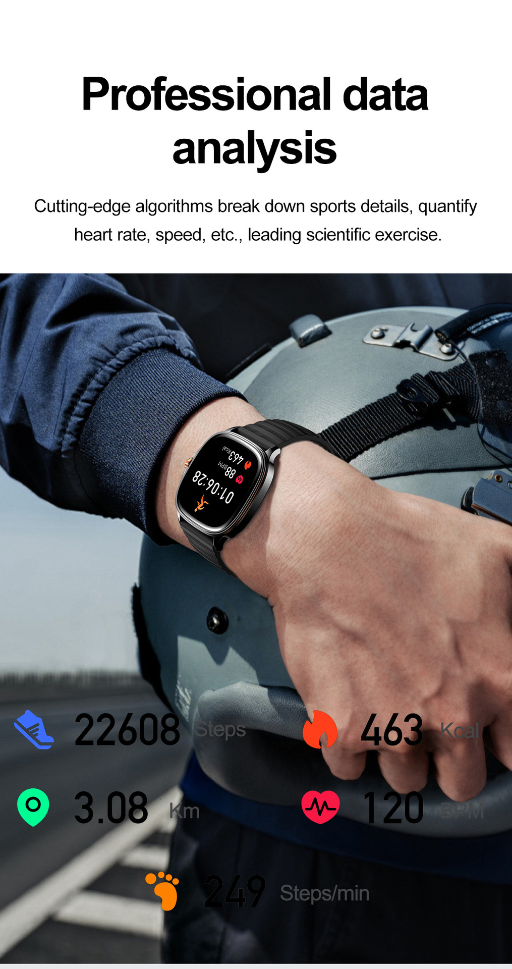 Smartwatch Mit Bluetooth Telefonie Sprachassistent Fitness Tracker_voghion.com