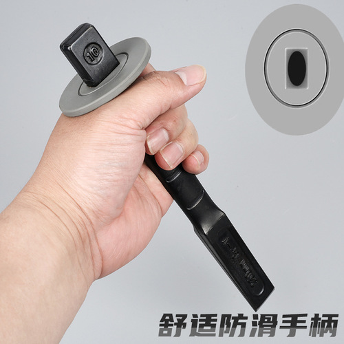 Wholesale Ford industrial grade chromium vanadium steel flat chisel 6-12 inches 60CRV cement steel chisel integrally forged smooth handle sheath