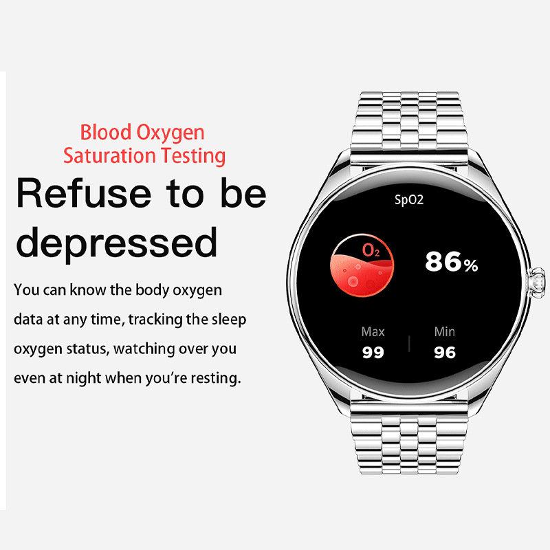 MT55 reloj inteligente 1.43oled pantalla redonda salud presión arterial monitoreo de la frecuencia cardíaca deportes multifunción alto valor facial