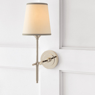 All Copper American Wall Lamp Light Luxury Modern Simple Fashion Personality Creative Nordic Restaurant Bedroom Room Villa Cloth Cover