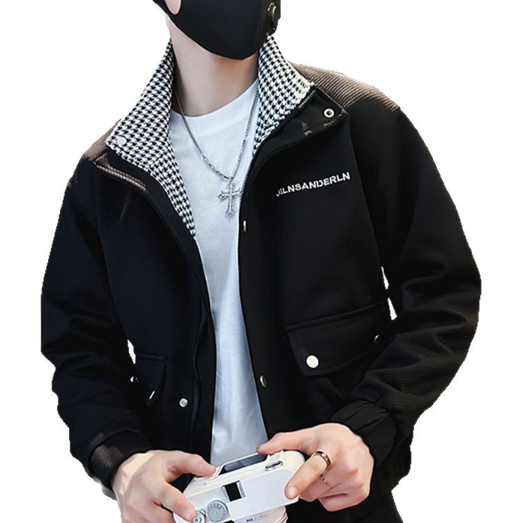 Primavera nueva tendencia de alta gama chaqueta de hombre guapo 2025 moda casual de todo fósforo marca de moda ropa de hombre ins