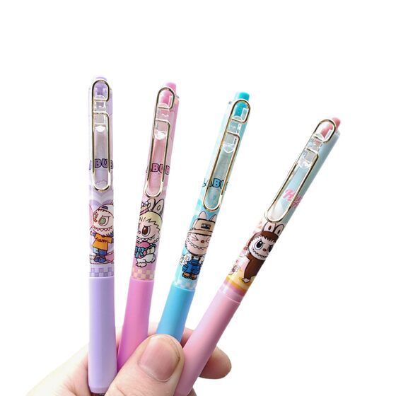 New Cartoon Blind Box Pen Bra La High-Value Gel Pen Peripheral Water Pen 0.5 Black Pen Blind Box High-Value Batch