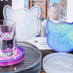 Yixing Bone Cat Pet Storage Cup Mat Droplet Silicone Mold Insulated Anti-Scald Cup Mat Silicone Mold Cross-border