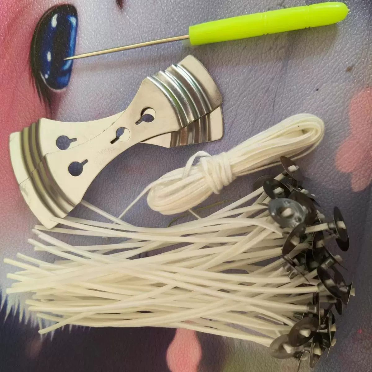 批发diy蜡烛芯大豆蜡灯芯酥油灯蜡烛芯棉线灯捻锥子固定器套装