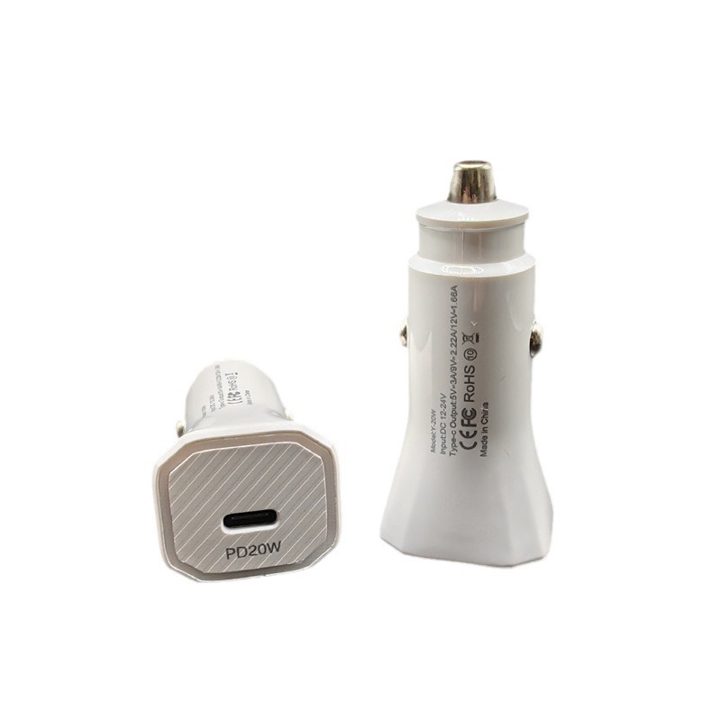 Caricabatterie per telefono PD20W adatto per accendisigari con ricarica rapida per auto USB C Apple 15Pro_voghion.com