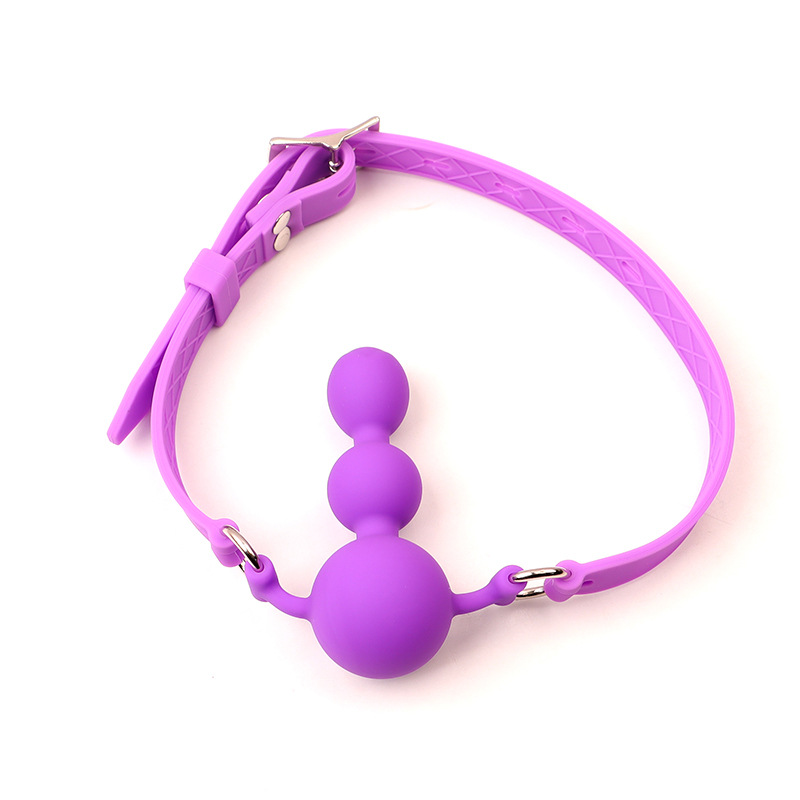 Silicone Ball Gag with Drainage Design, Adjustable Bondage Mouth Gag for SM Play — detail image 13