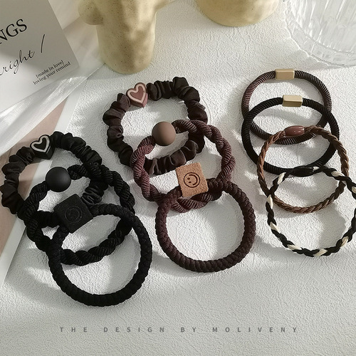 Headband simple and durable rubber band women's hair tie high elasticity does not hurt the hair rubber band hair accessories ponytail hair tie headband